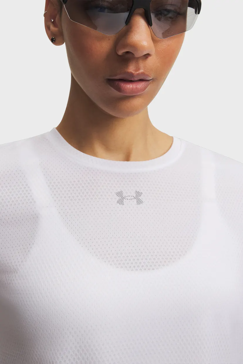 Жіноча біла футболка UA Velociti Shortsleeve-WHT 3
