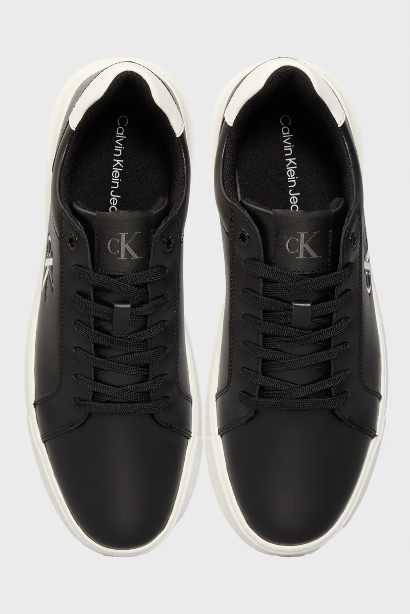 Чоловічі чорні шкіряні снікерси CHUNKY CUPSOLE MONO 4