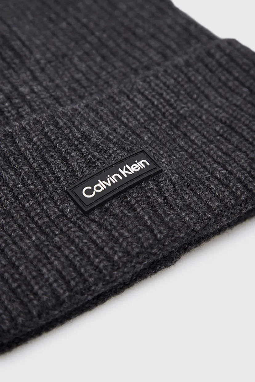 Мужская темно-серая шерстяная шапка DADDY WOOL BEANIE 4