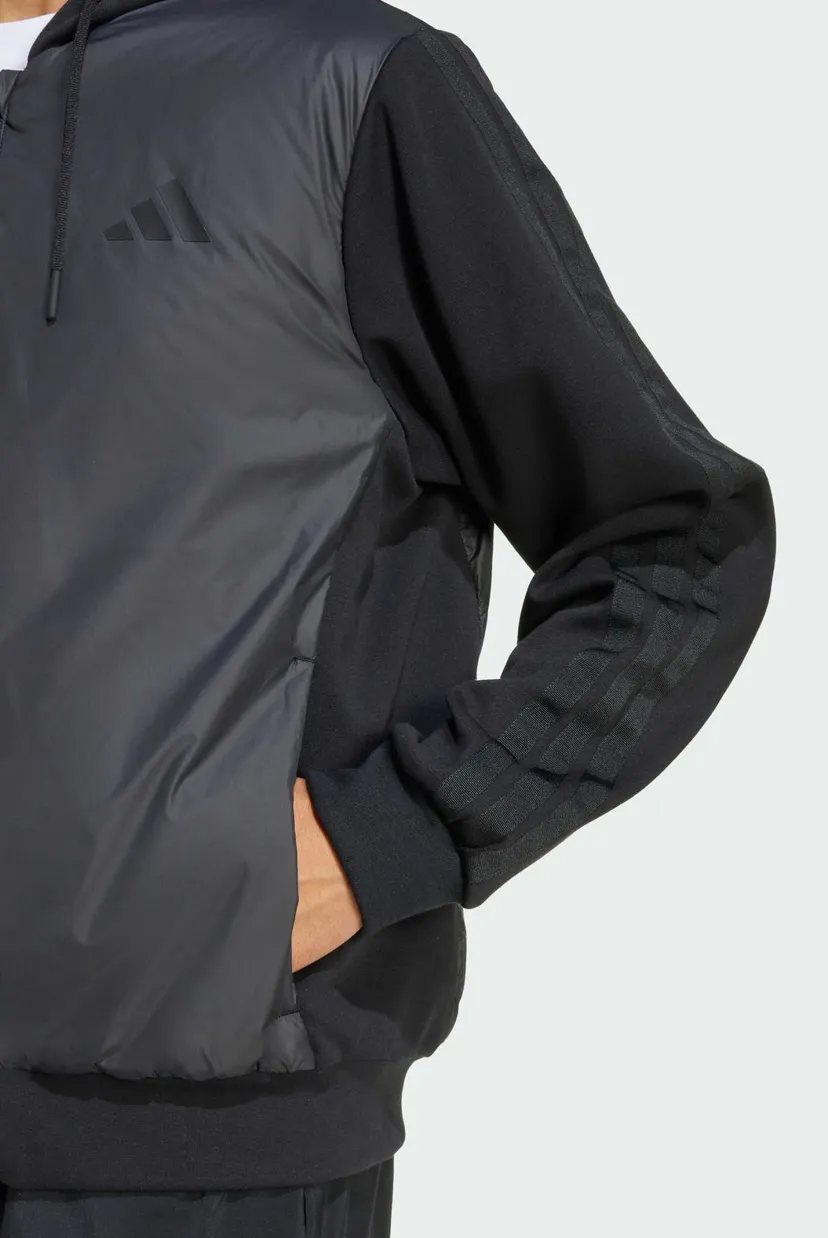 Чоловіча чорна куртка Essentials CLIMAWARM 3-Stripes Insulated Hooded Hybrid 5