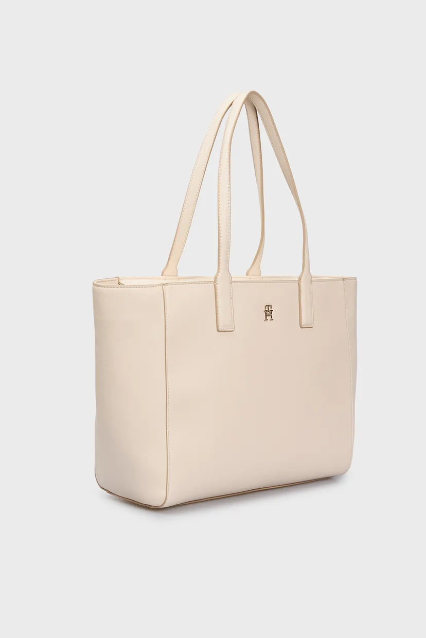 Жіноча біла сумка TH SOFT LOGO TOTE 3