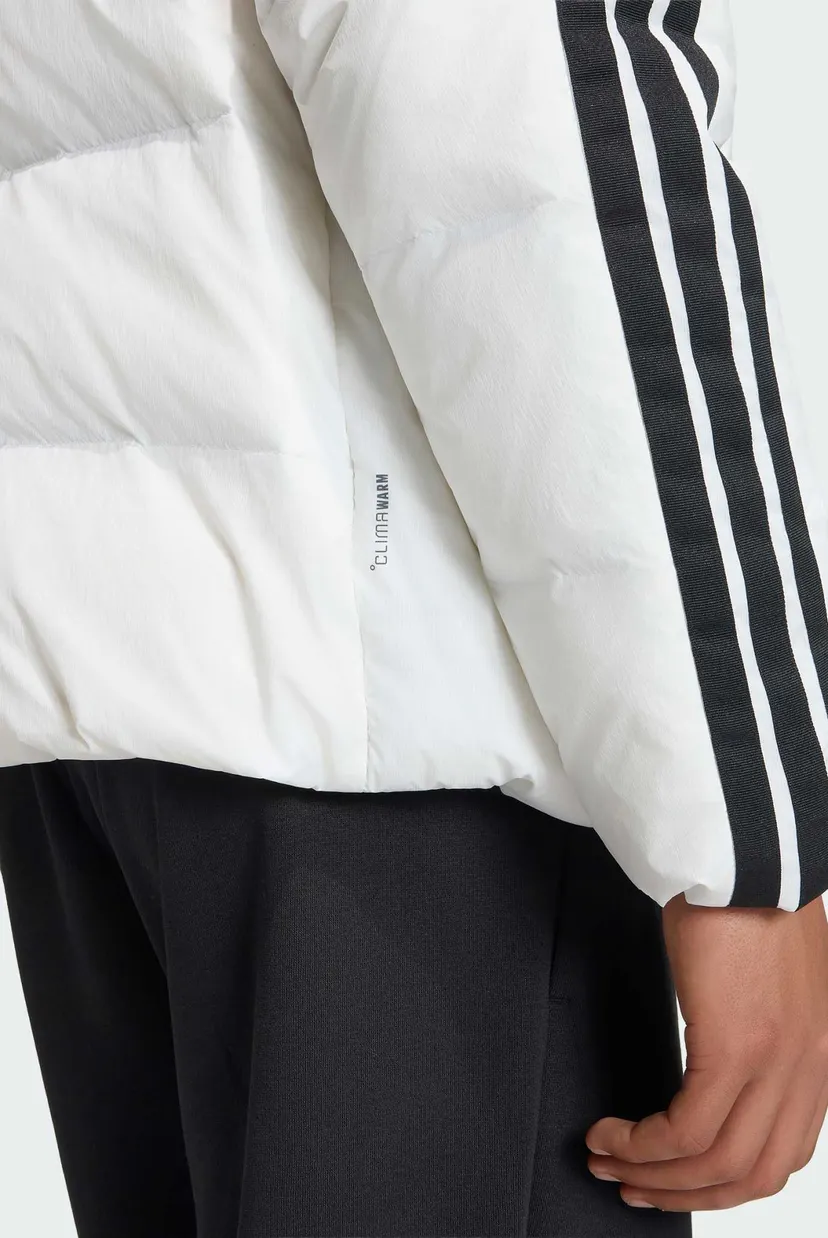 Чоловічий білий пуховик Essentials Climawarm 3-Stripes Puffer Hooded 4