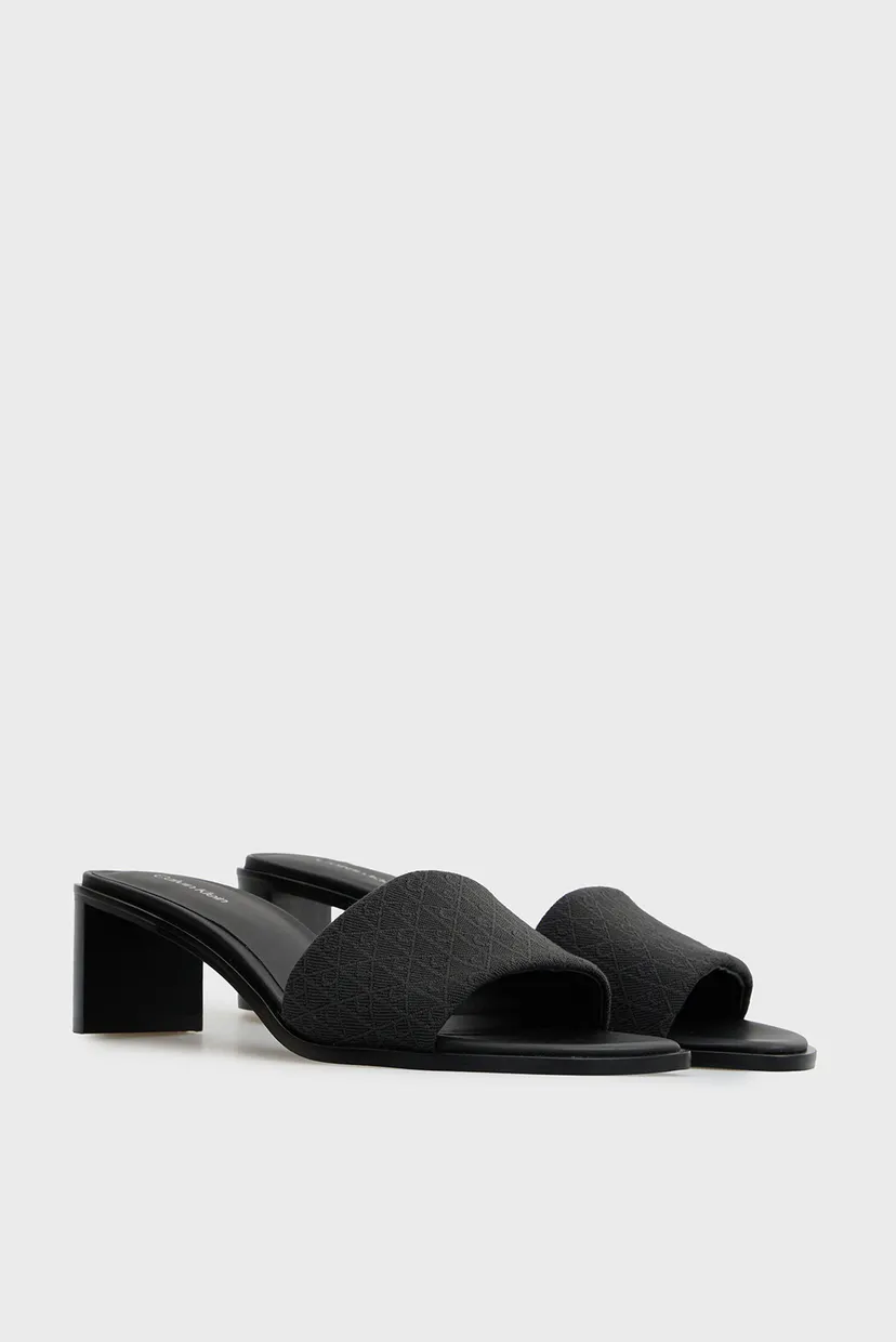 Женские черные мюли BLOCK HEEL 3