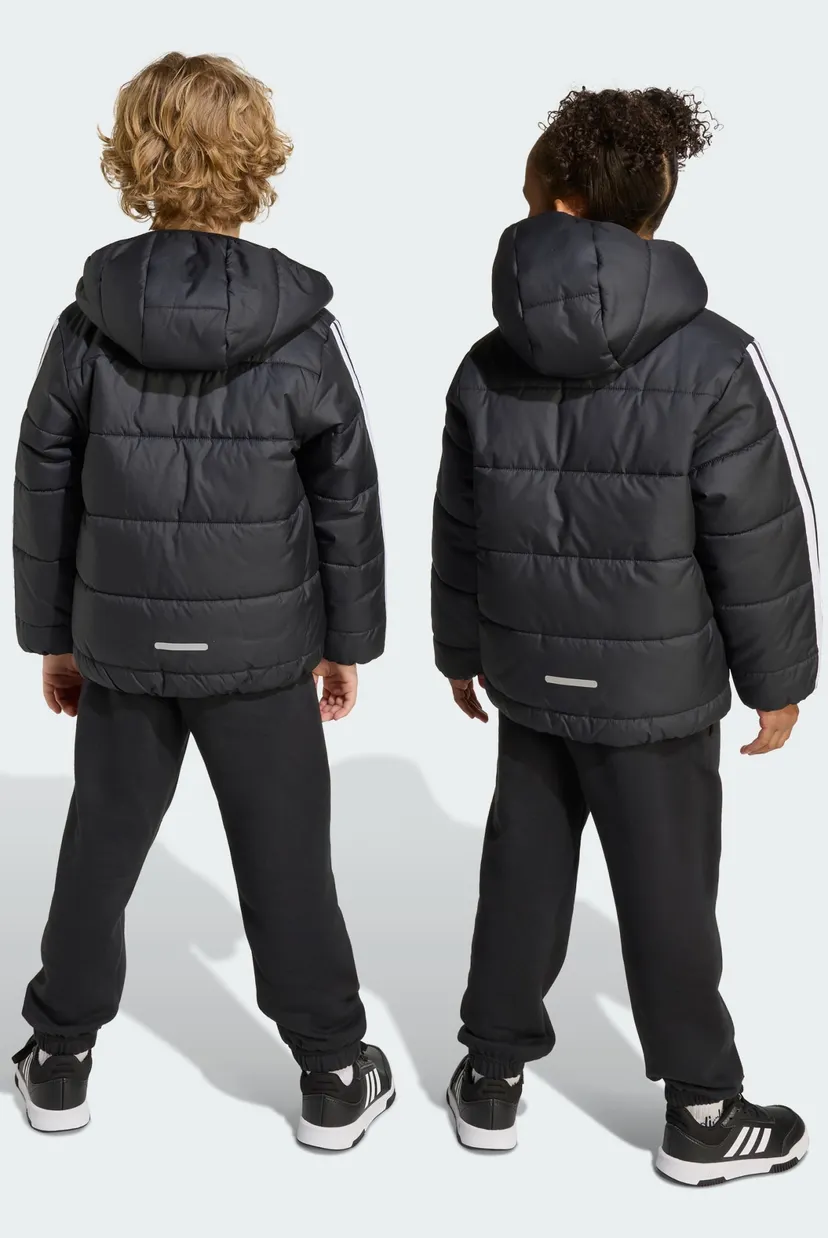 Дитяча чорна куртка Essentials 3-Stripes Padded Kids 3