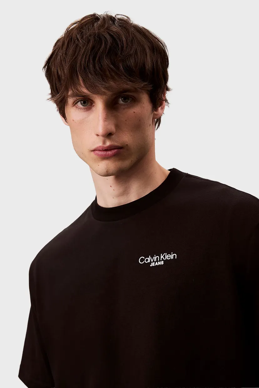 Мужская черная футболка LOGO BACK PRINT 4
