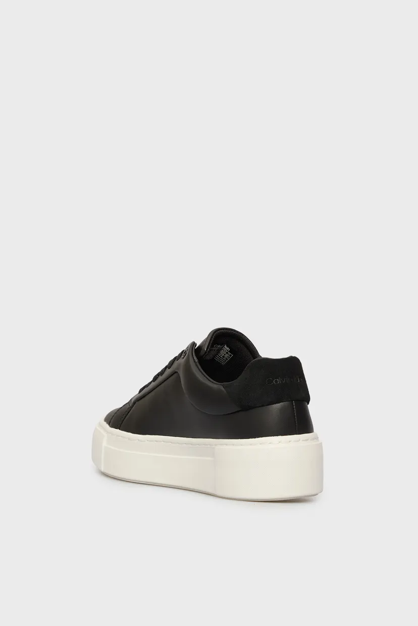 Женские черные кожаные сникерсы CUPSOLE 5