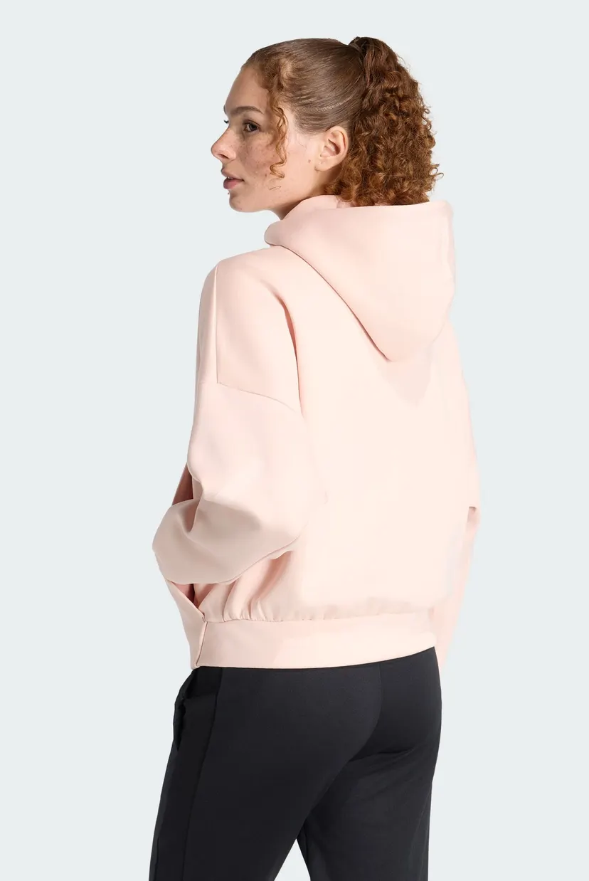 Женское розовое худи adidas Z.N.E. Full-Zip 3