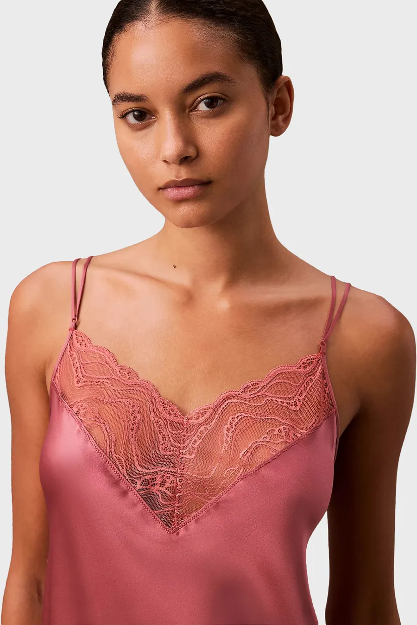 Женская розовая ночная рубашка CHEMISE 5