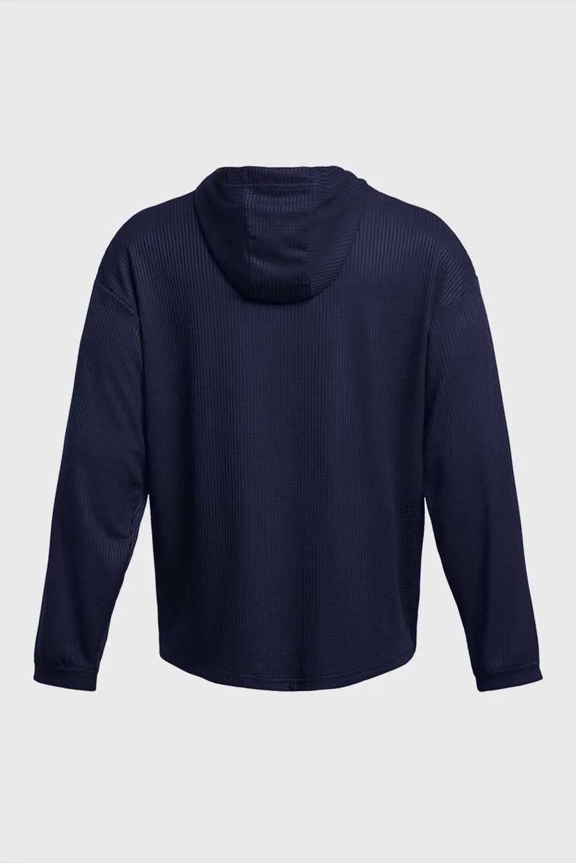 Чоловіче темно-синє худі UA Rival Waffle Hoodie 5