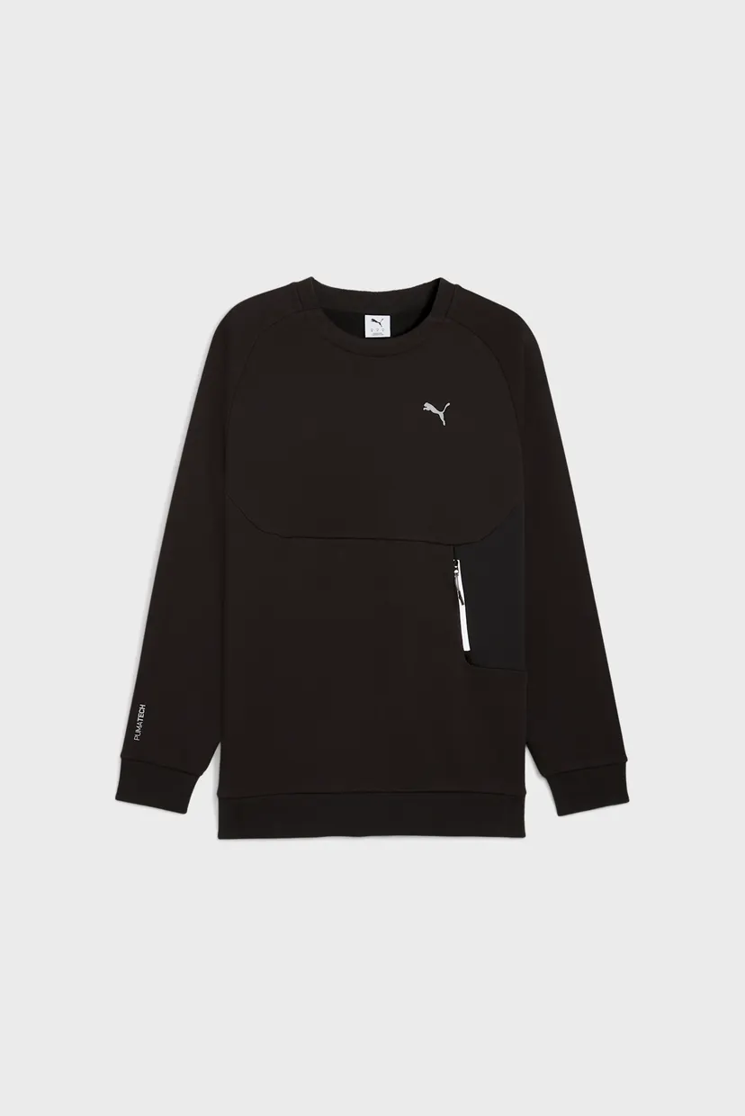 Мужской черный свитшот PUMATECH Relaxed Crew Sweat Men 6