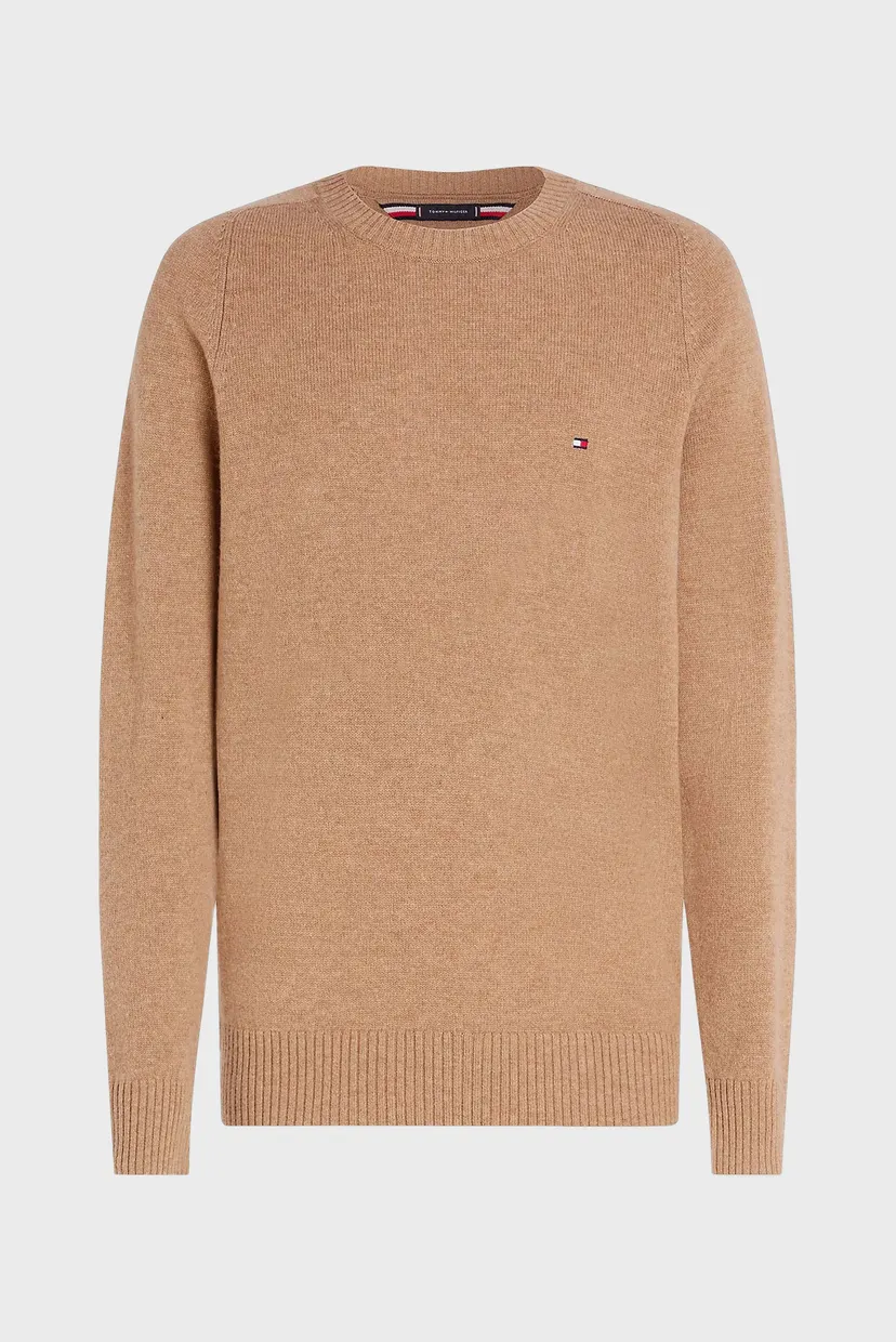 Чоловічий бежевий вовняний джемпер LAMBSWOOL CREW NECK 5