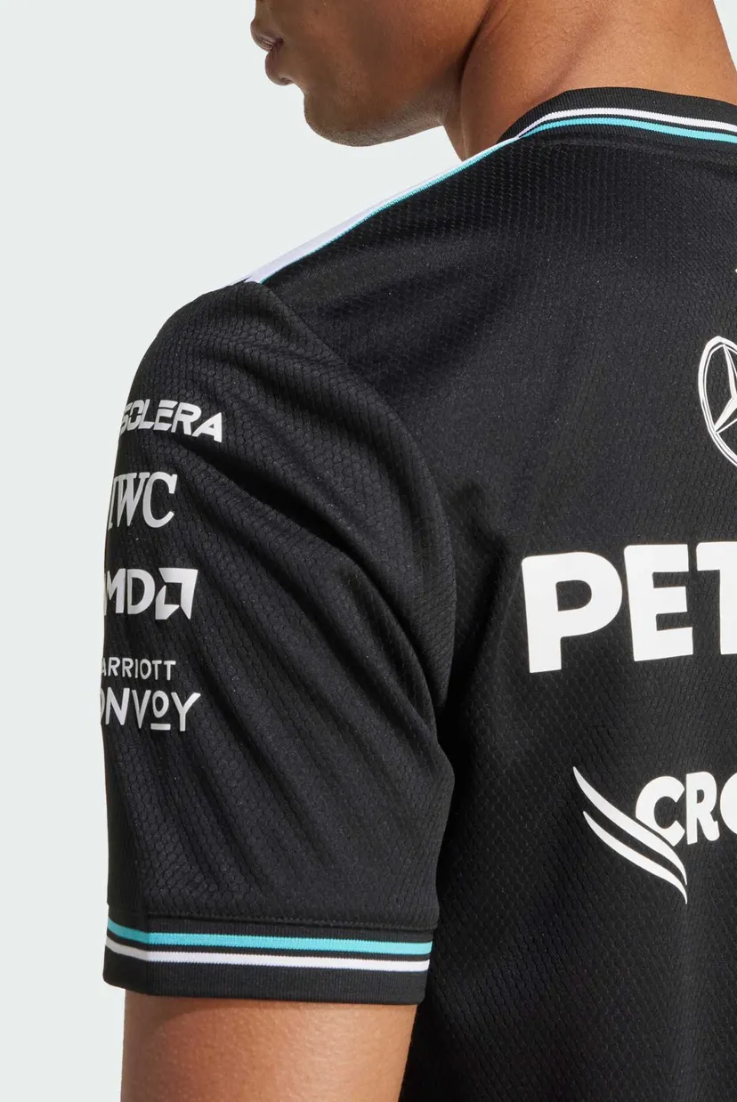 Чоловіча чорна футболка Mercedes - AMG Petronas Formula One Team Driver Authentic 5