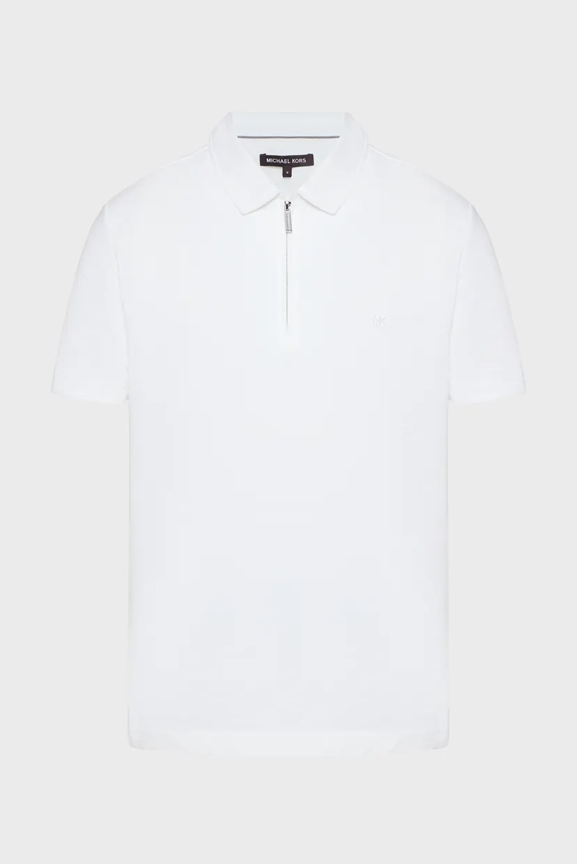 Чоловіче біле поло SLEEK PIQUE SS ZIP POLO 4
