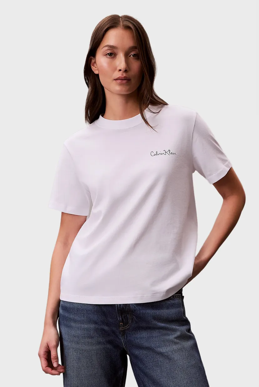 Женская белая футболка SS CLASSIC GRAPHIC TEE 6