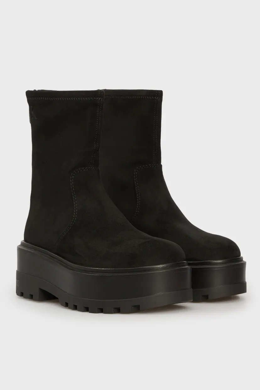 Женские черные полусапоги FLATFORM ZIP MG SS 3