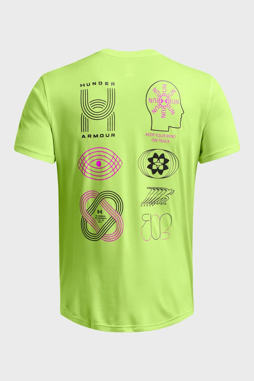 Чоловіча салатова футболка UA RUN ANYWHERE TEE 4