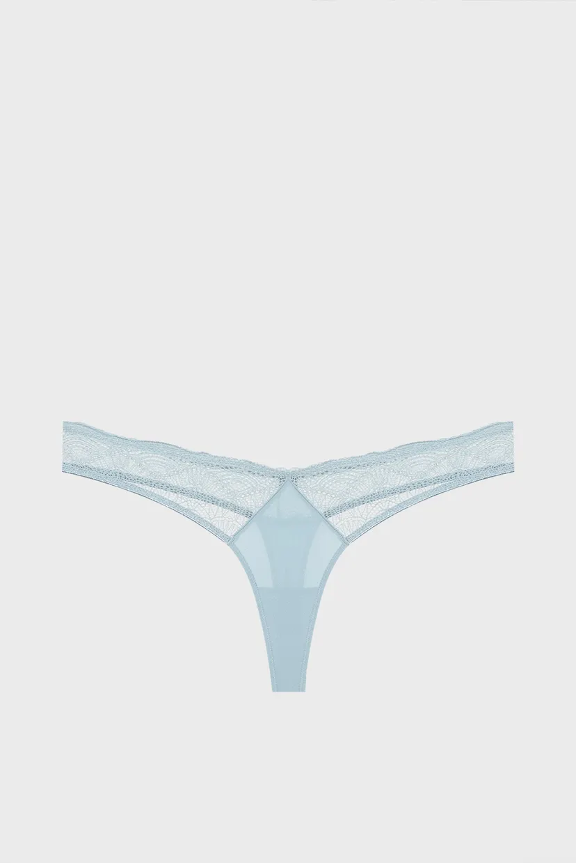 Жіночі блакитні трусики THONG 8