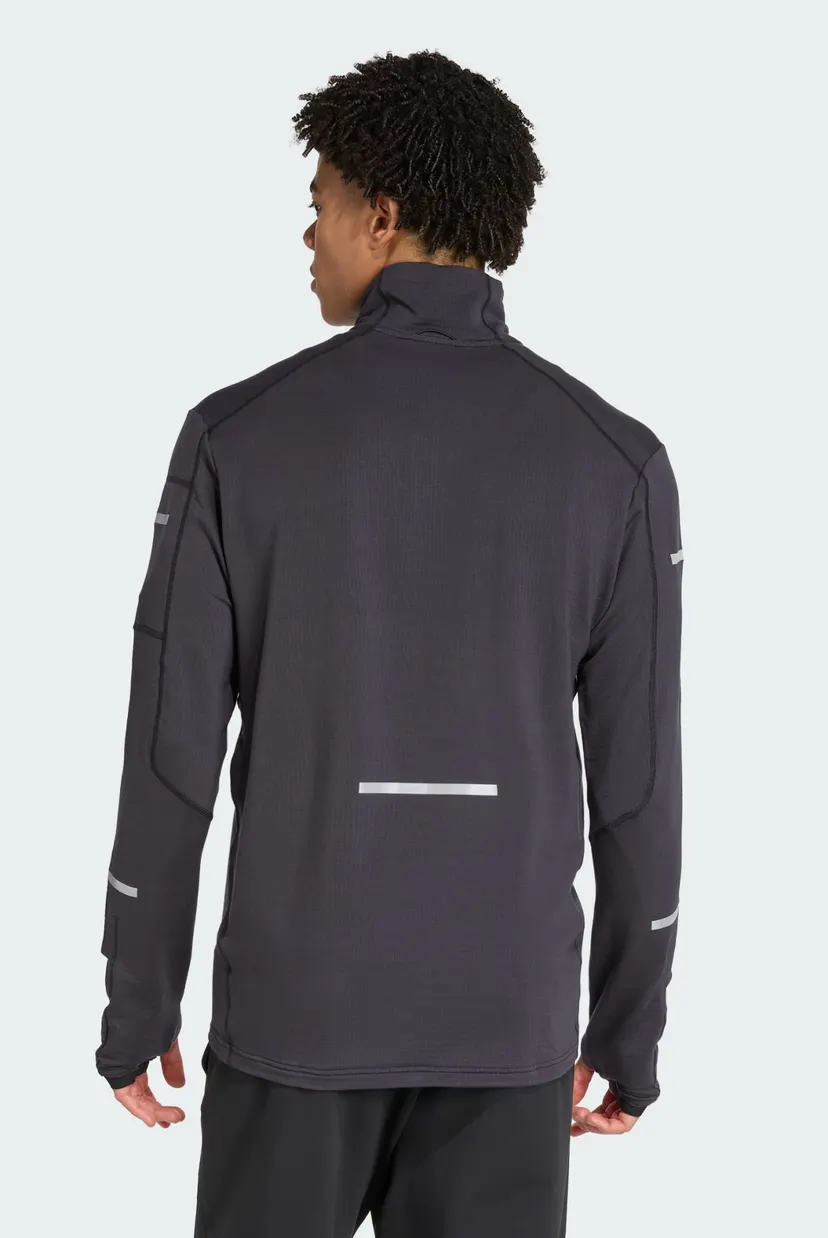 Чоловіча чорна спортивна кофта Adi365 Running CLIMAWARM+ Half-Zip 3