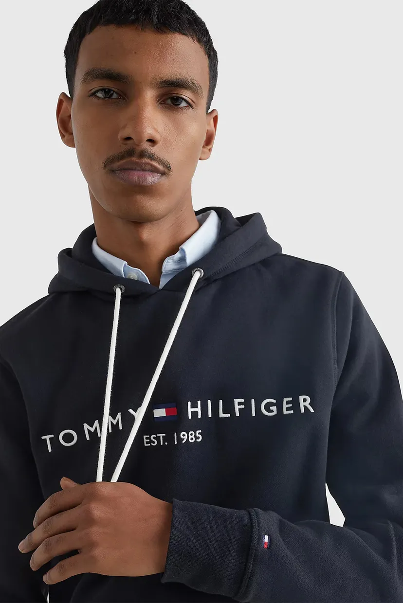 Чоловіче чорне худі CORE TOMMY LOGO HOODY 4