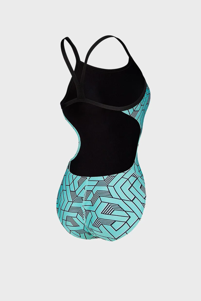 Жіночий блакитний купальник з візерунком ESCAPE SWIMSUIT CHALLENGE BACK 9