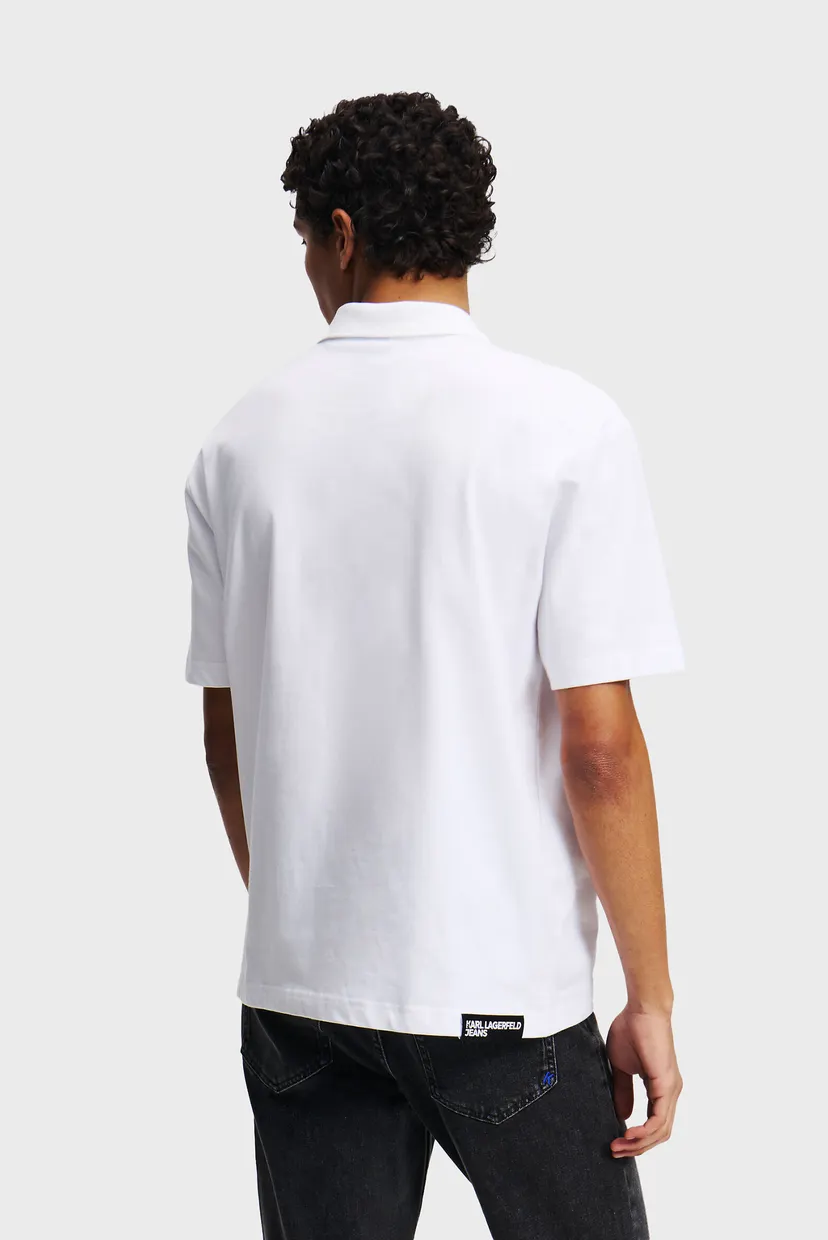 Чоловіче біле поло relaxed jersey 3