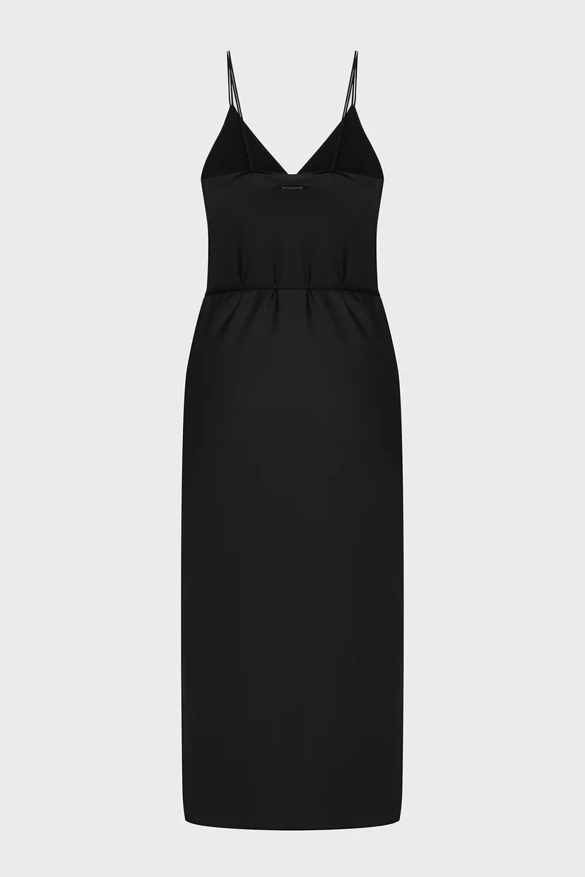 Жіноча чорна сукня RECYCLED CDC MIDI SLIP 7