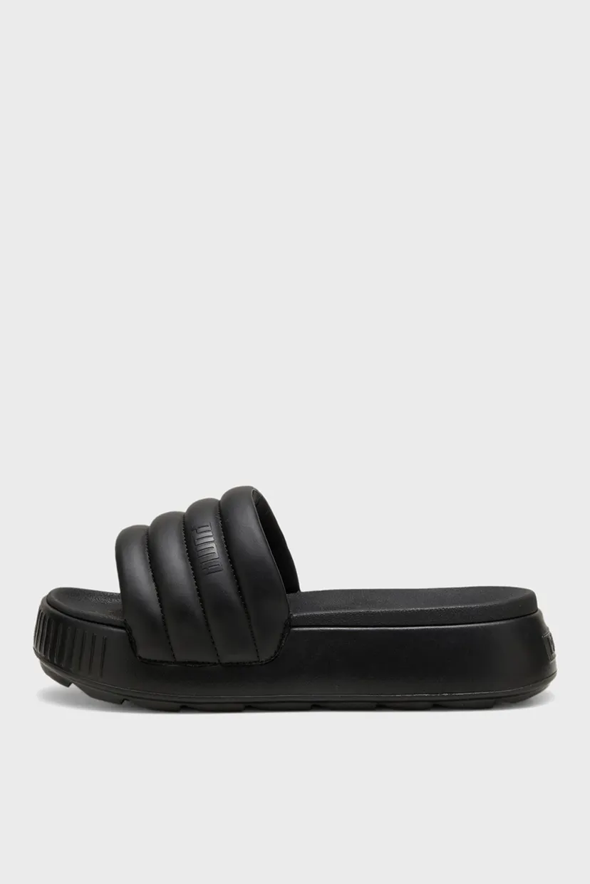 Женские черные слайдеры Karmen Puffy Women's Slides 3