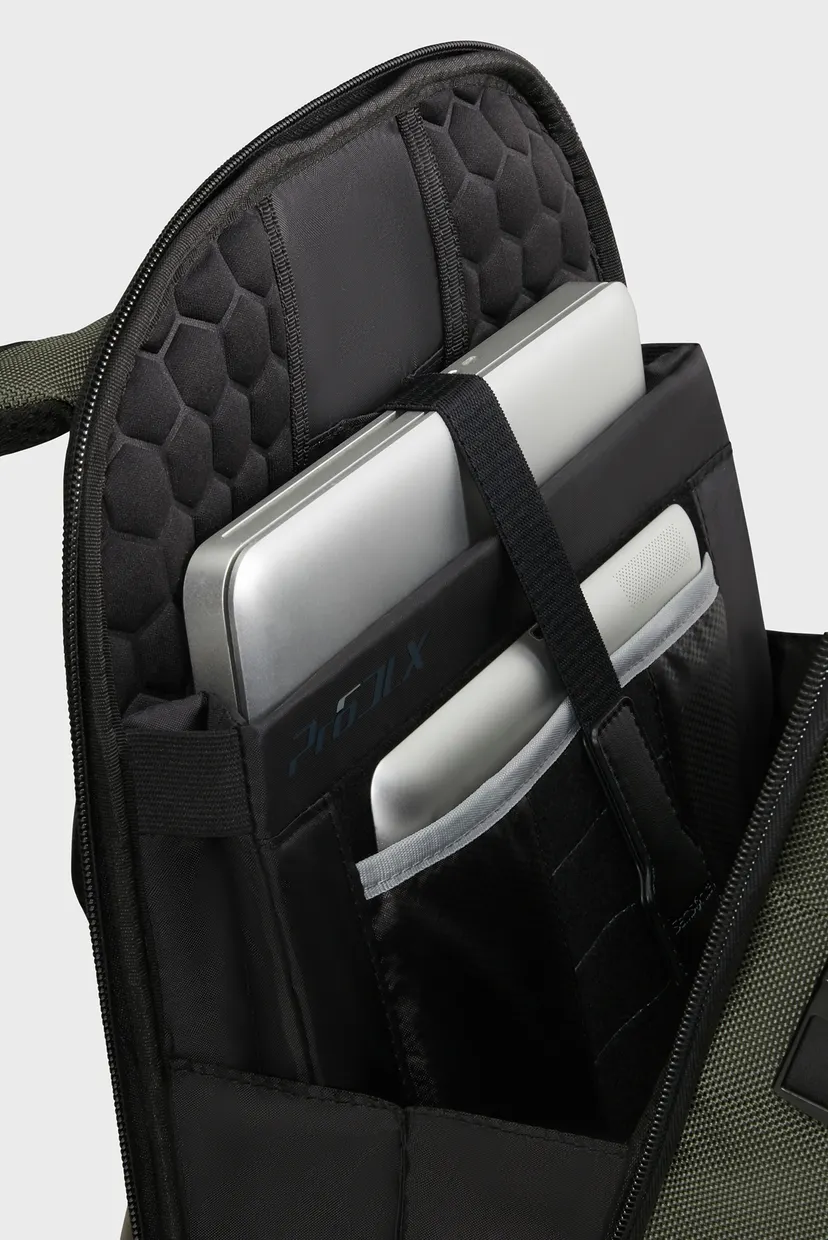 Мужской оливковый рюкзак slim PRO-DLX 6 GREEN 6