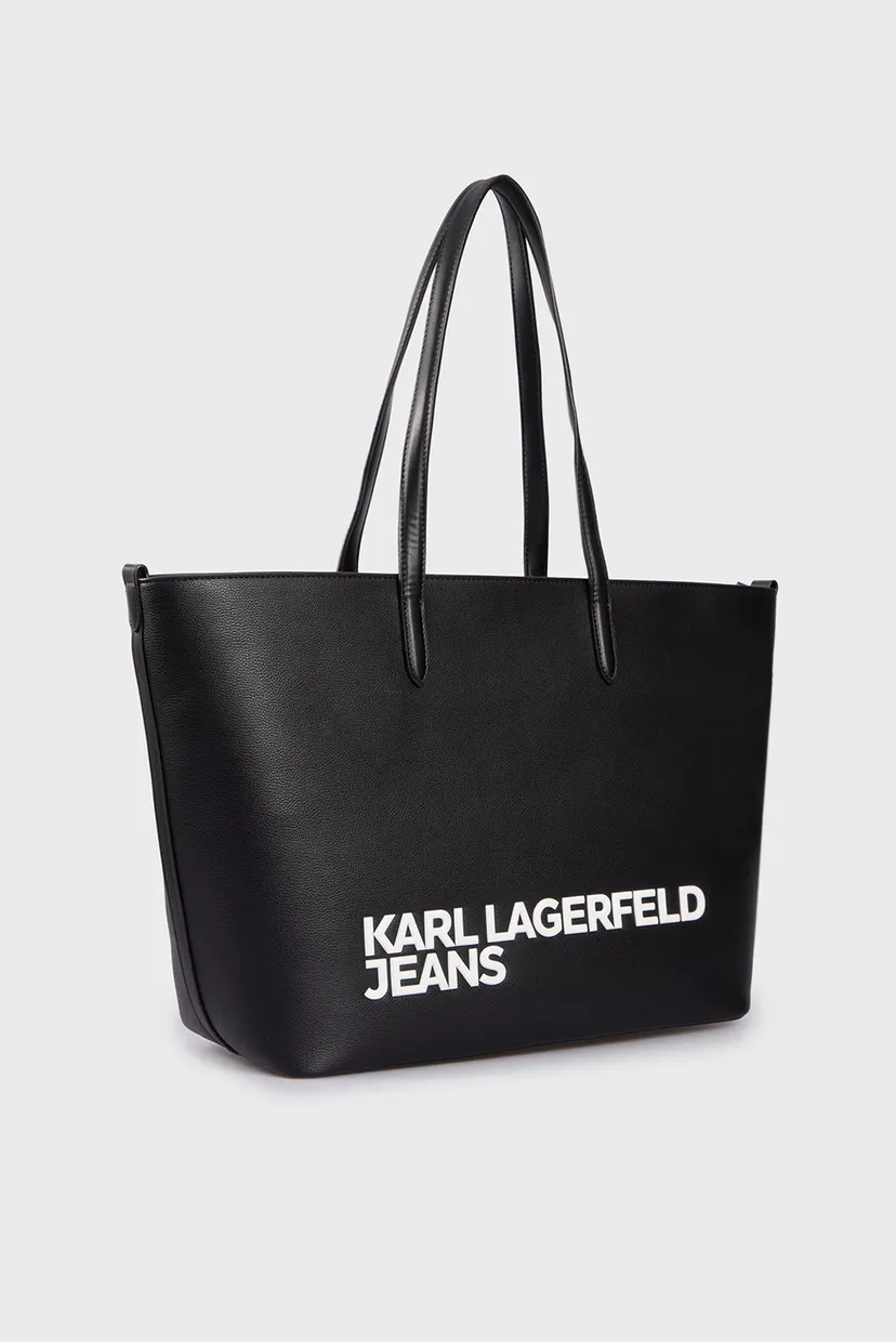 Жіноча чорна сумка ESSENTIAL LOGO TOTE 3