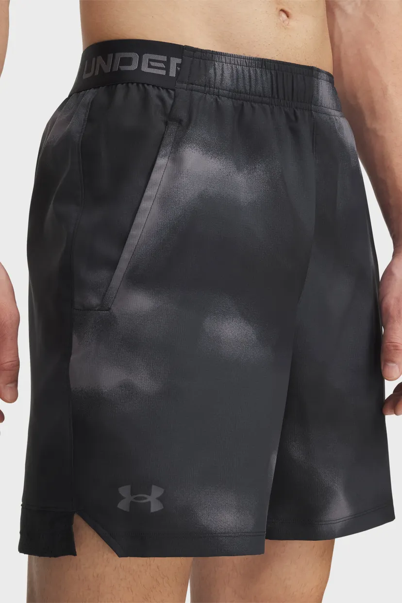 Мужские черные шорты UA Vanish Woven 6in Prnt Sts 4