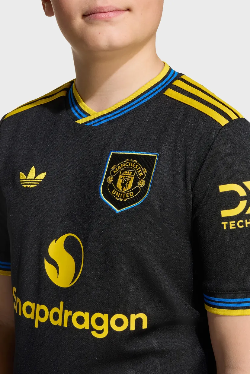 Дитяча чорна футболка Manchester United 25/26 Third Kids 6