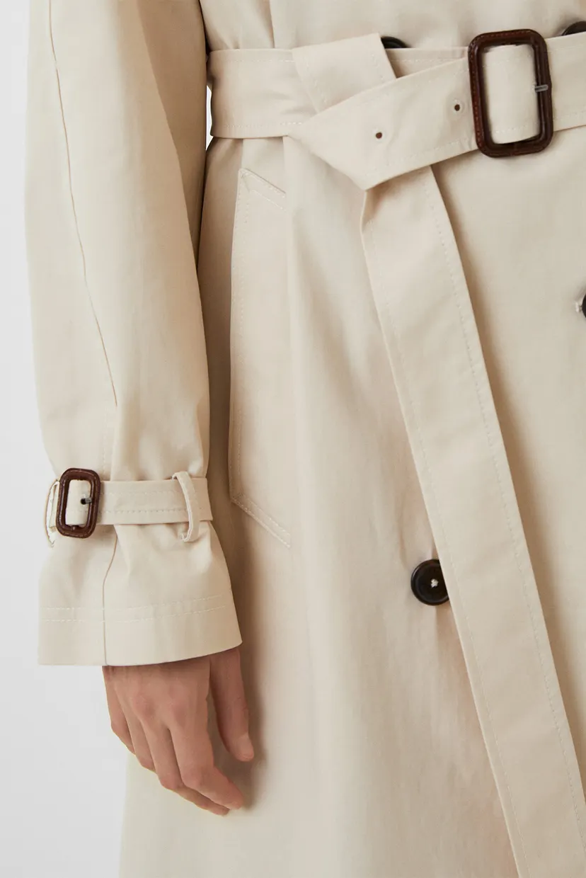 Жіночий бежевий тренч PEACHED COTTON LONG 5
