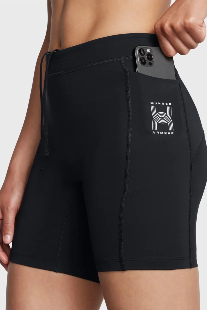 Жіночі чорні велосипедки UA Run Anywhere Shorts 4