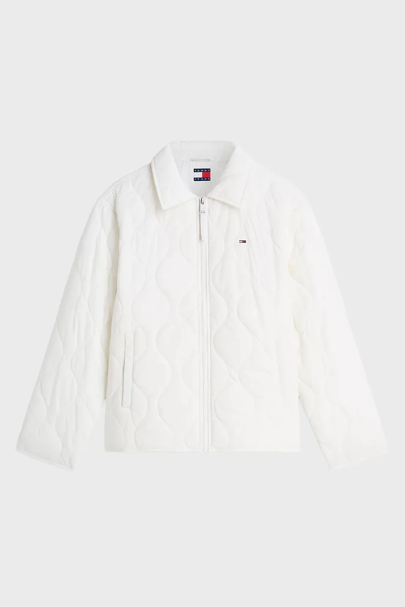 Жіноча біла куртка COACH COLLAR QUILTED JACKET 6