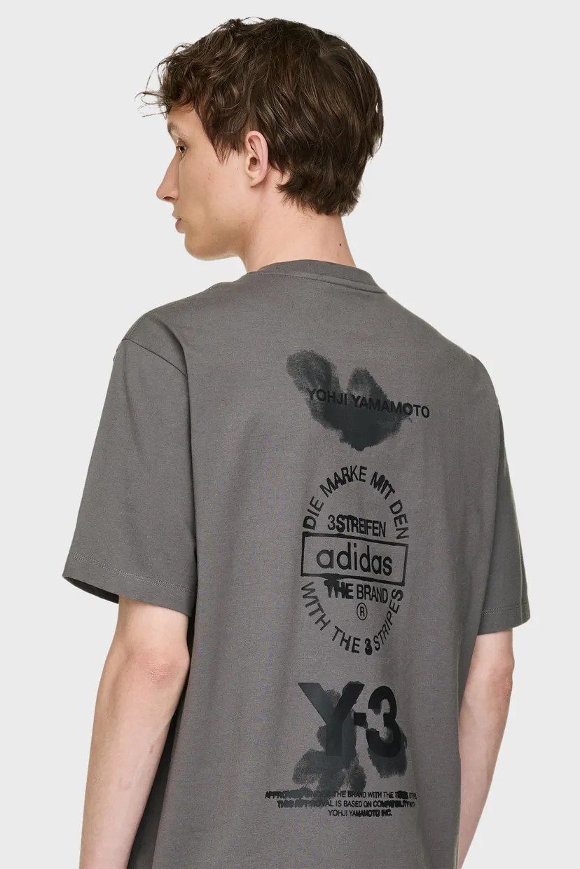 Сіра футболка Y-3 Graphic (унісекс) 6
