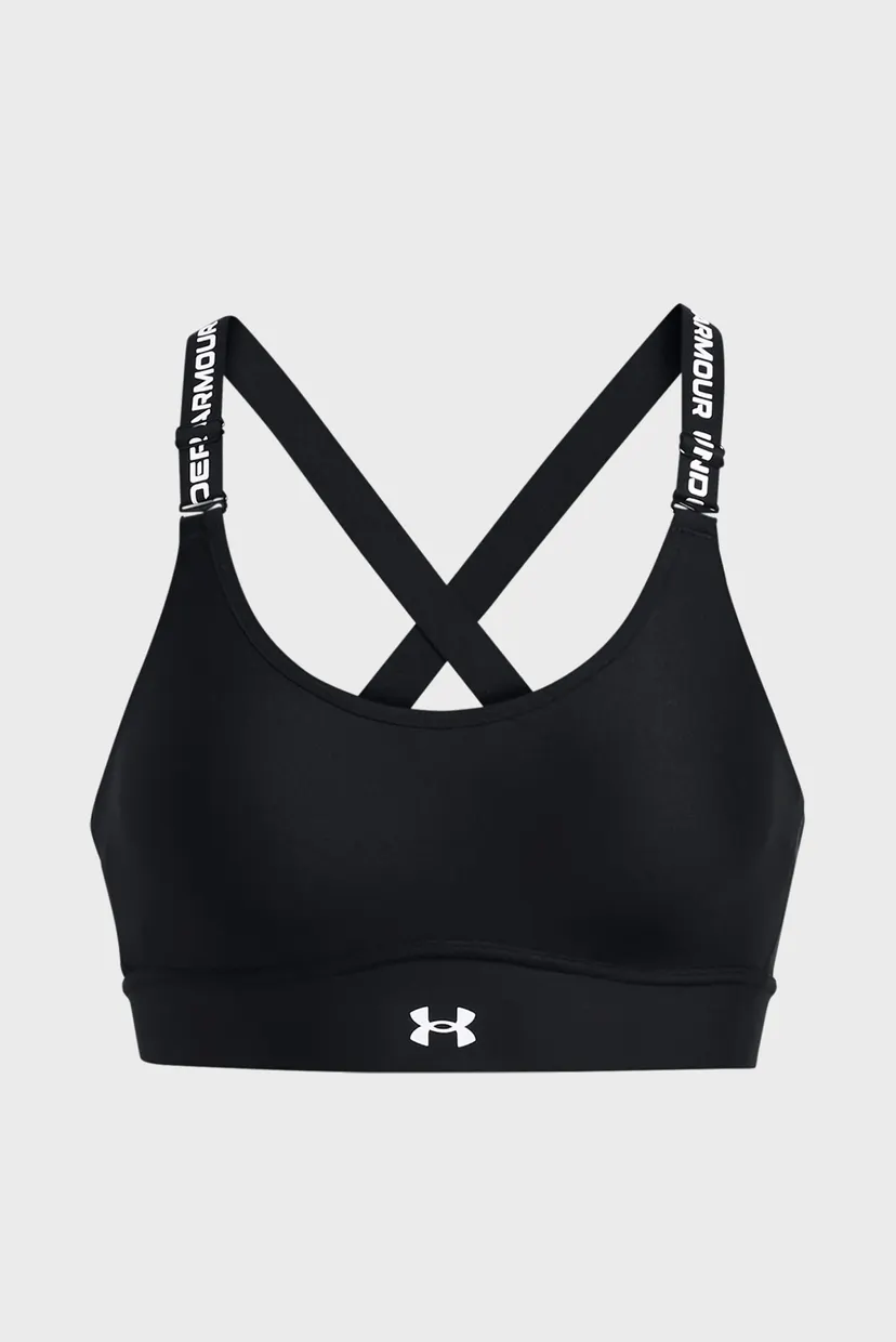 Женский черный топ UA Infinity Mid 2.0 Bra 6