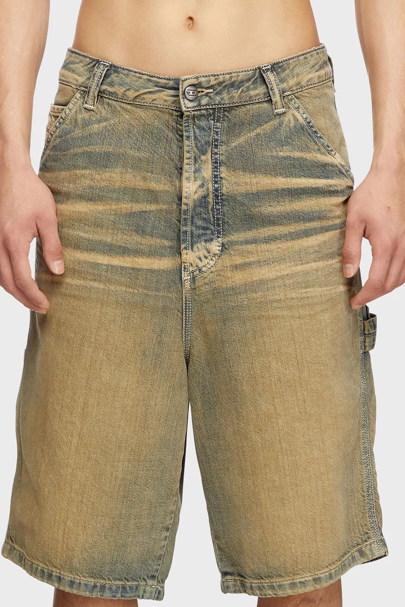 Мужские коричневые джинсовые шорты D-LIVERY-SHORT 4