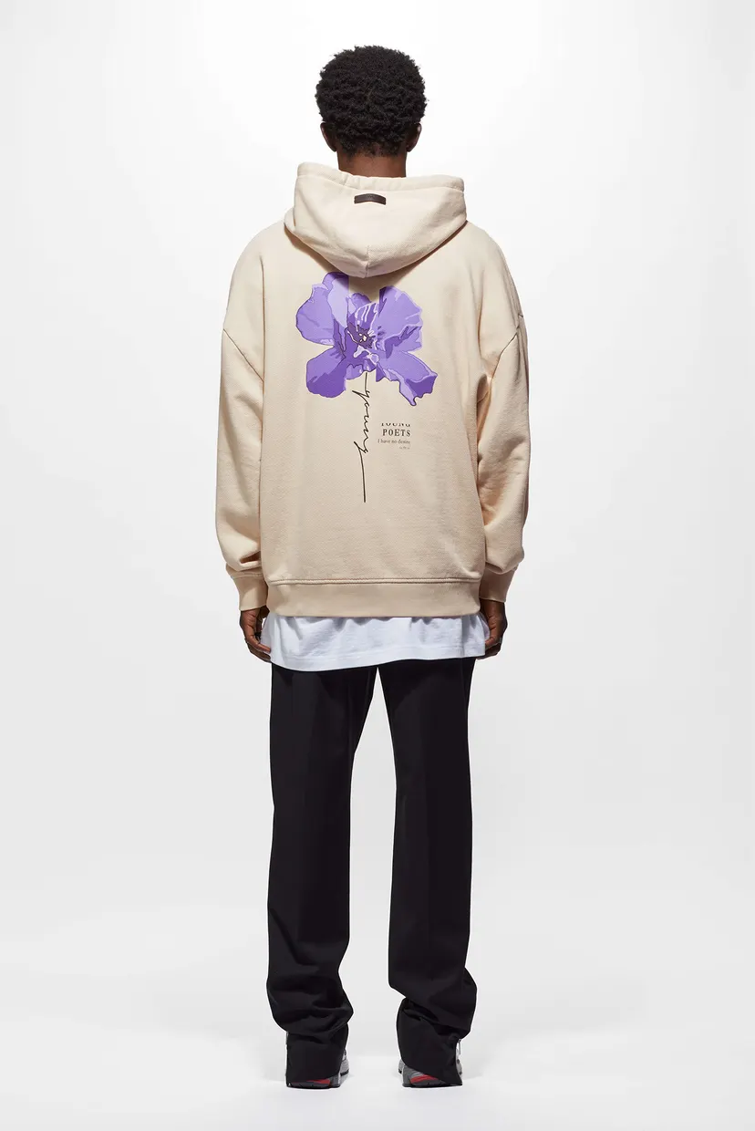 Чоловіче бежеве худі Cut flowers Danis 232 5