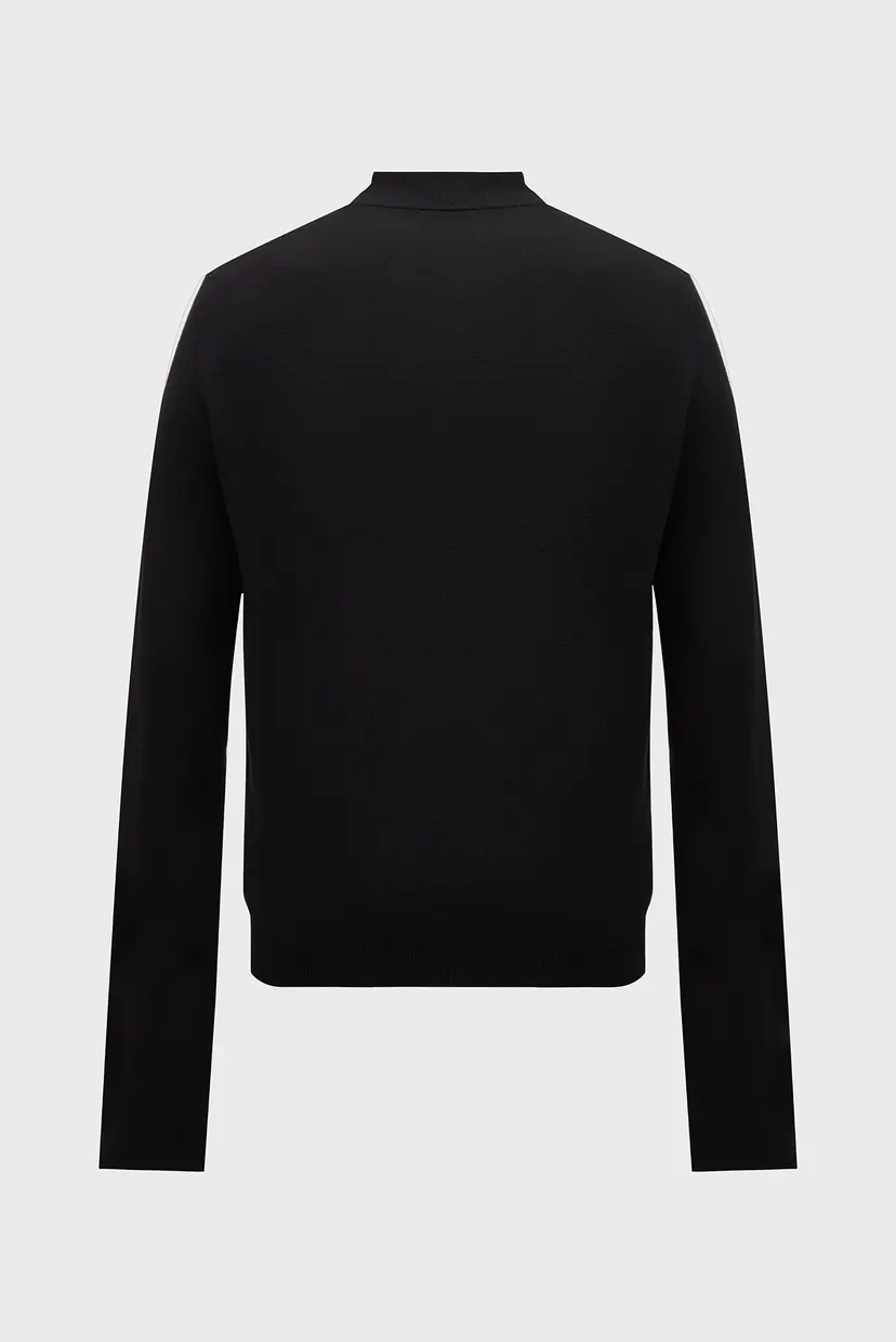 Мужской черный бомбер MIXED MEDIA FULL ZIP 4
