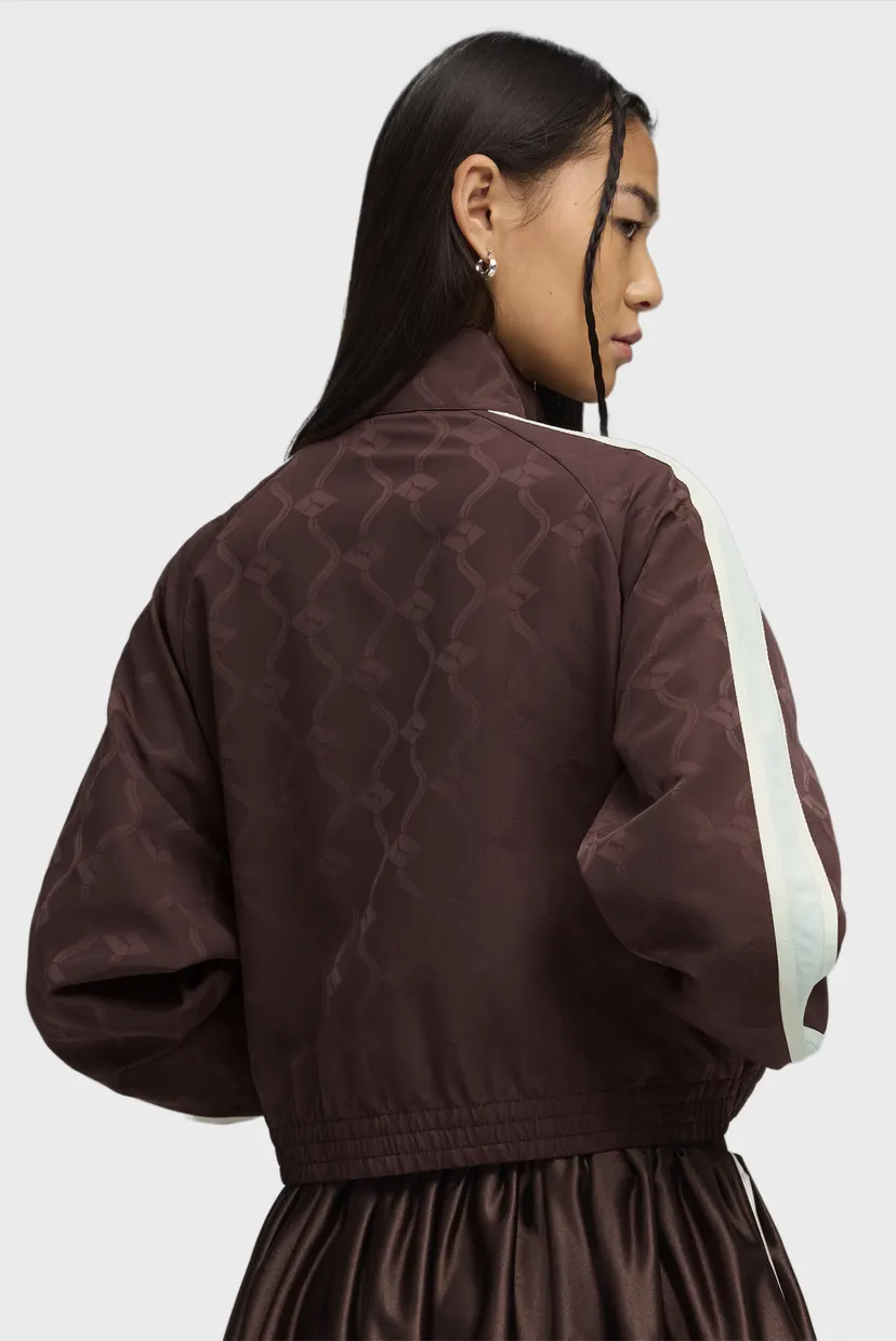 Жіноча коричнева спортивна кофта з візерунком T7 Track Jacket Women 3