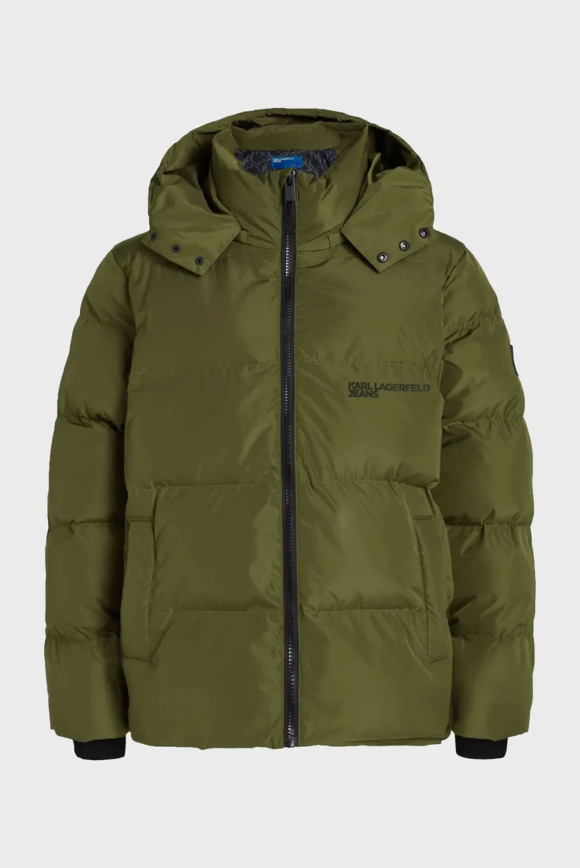 Мужская зеленая куртка regular puffer 5