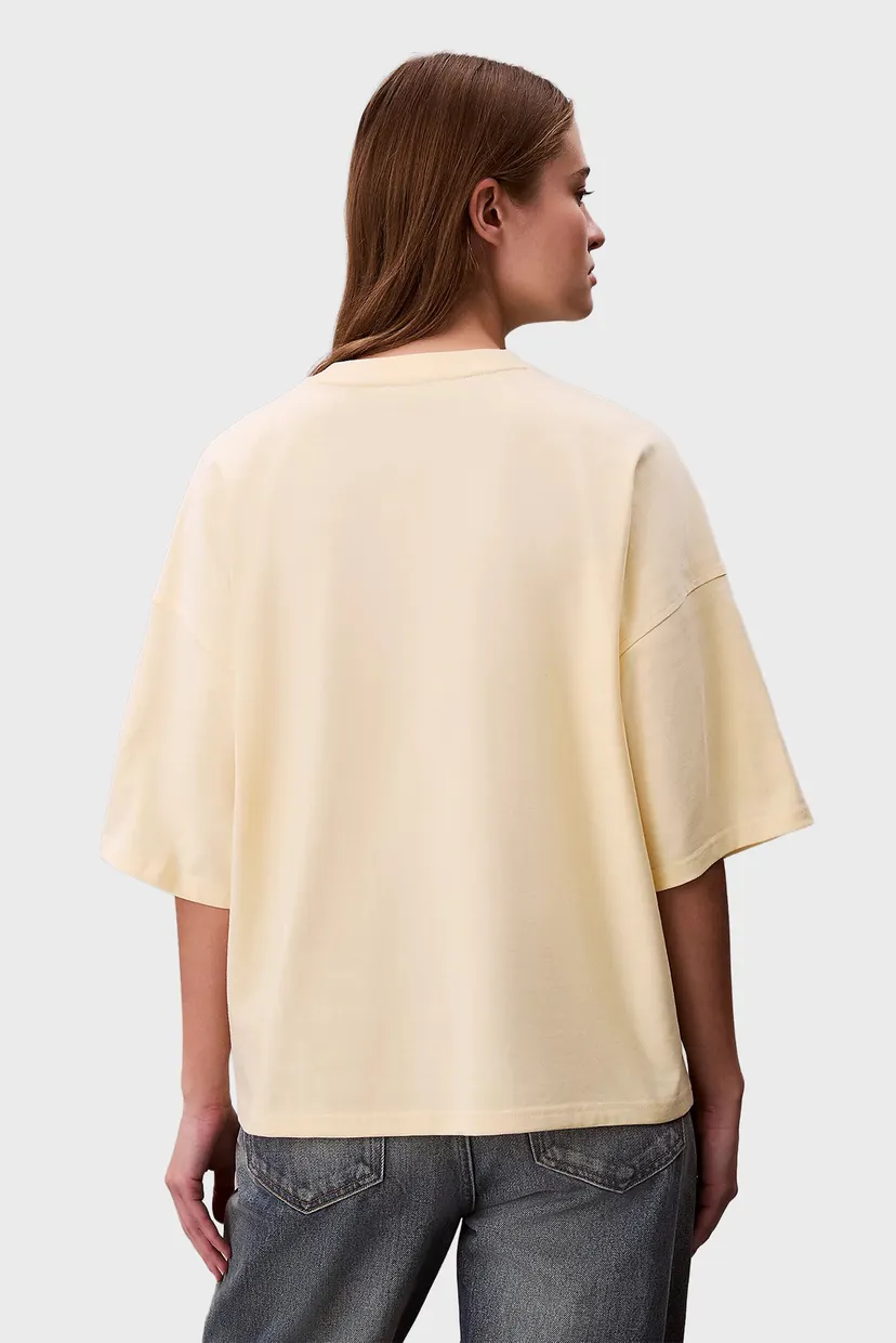 Женская желтая футболка OVERSIZED 4