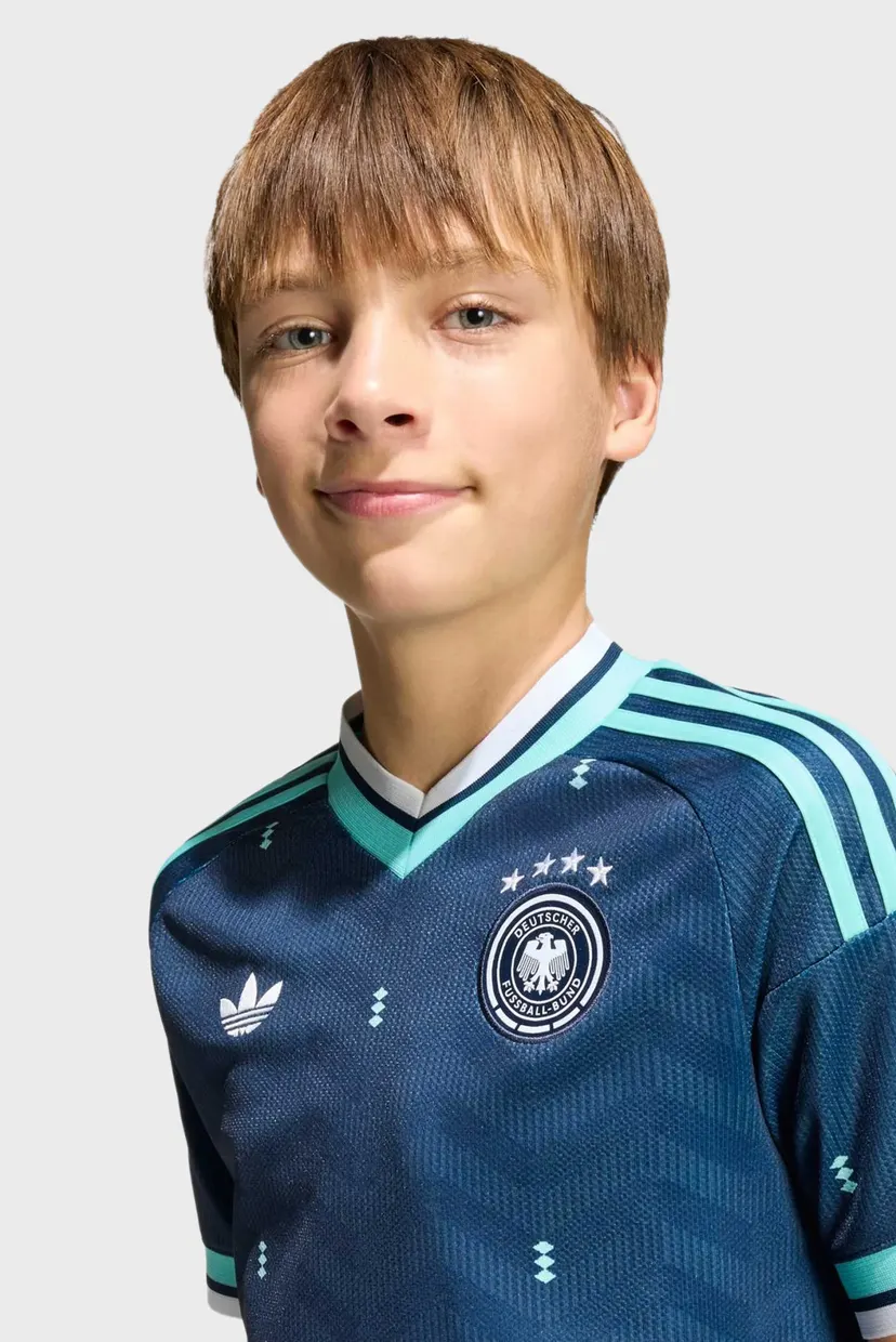 Детская синяя футболка с узором Germany 26 Away Kids 4