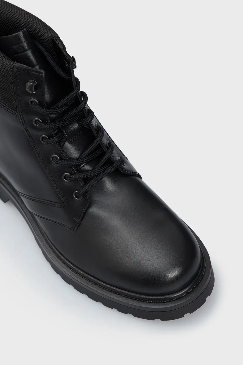 Мужские черные кожаные ботинки TJM LACE UP BOOT 4