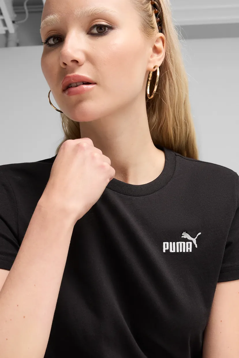 Женская черная футболка ESS Small No. 1 Logo Tee Women 4