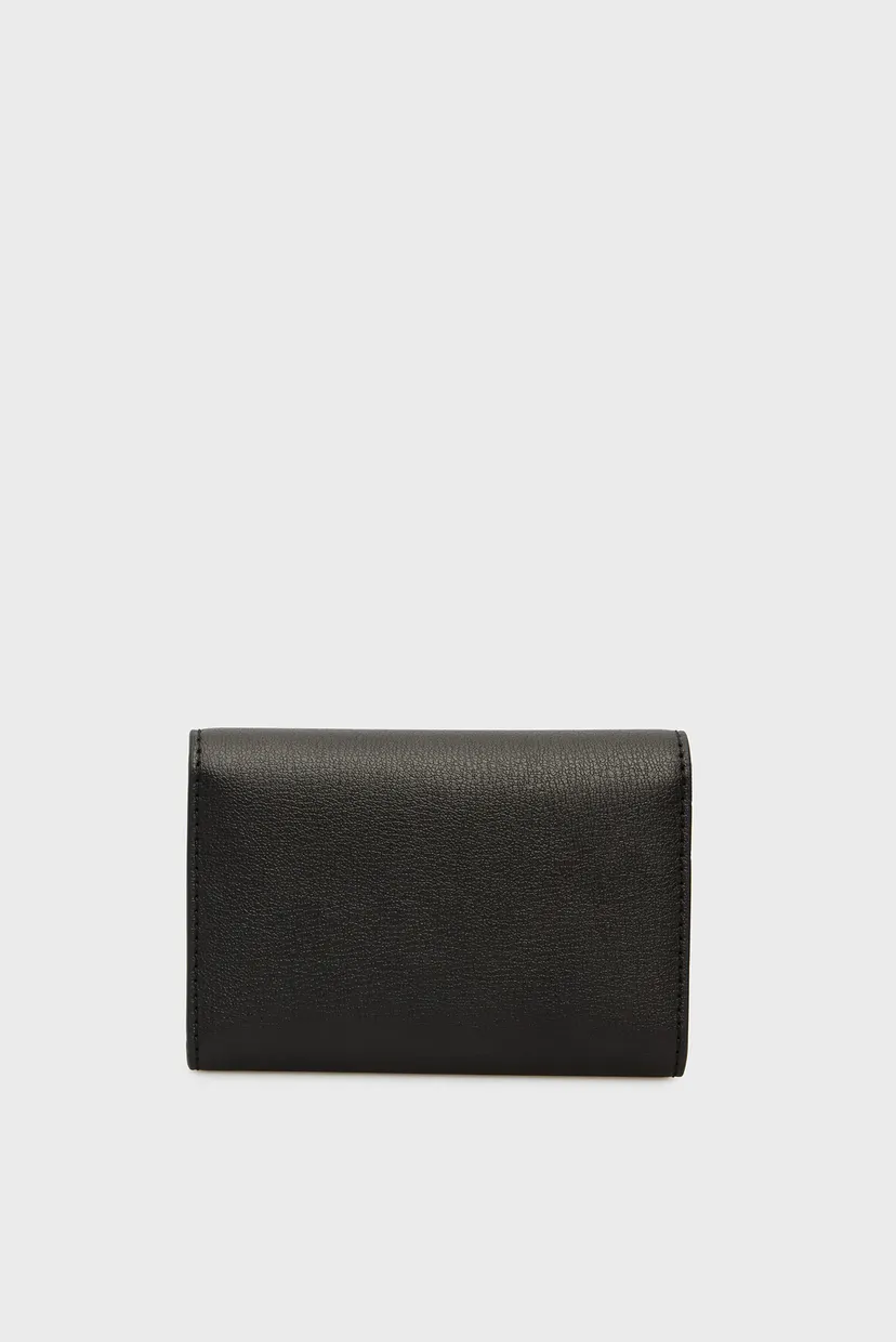 Женский черный кошелек TRIFOLD 3