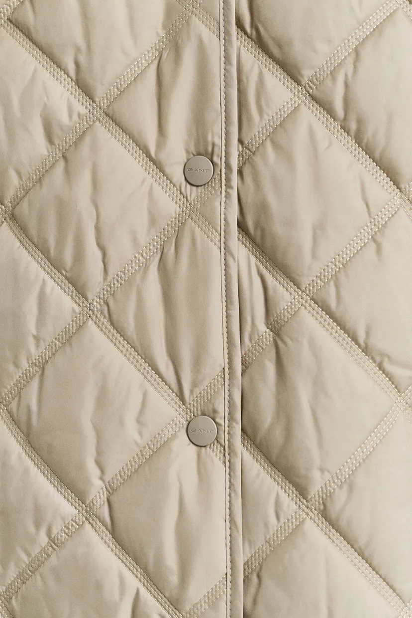 Женская бежевая куртка QUILTED JACKET WITH COLLAR 5