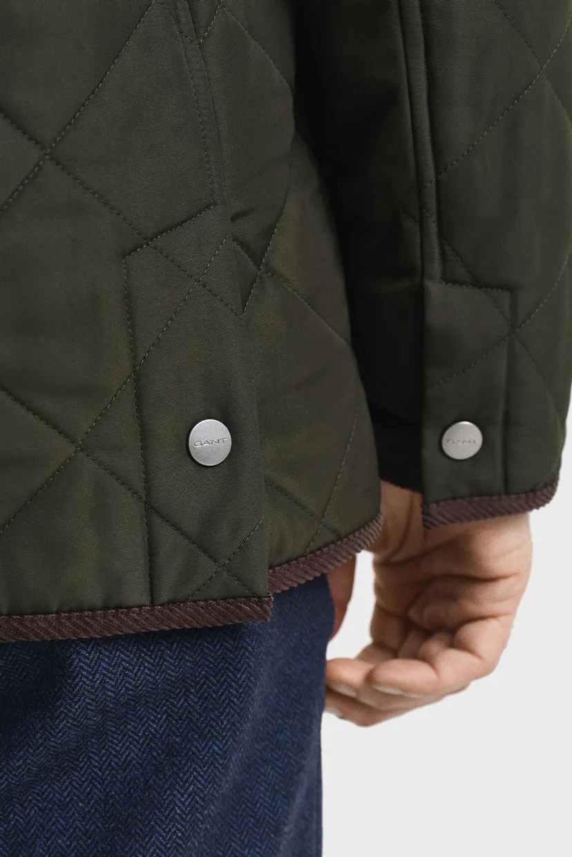 Чоловіча темно-зелена куртка QUILTED FLEECE 6