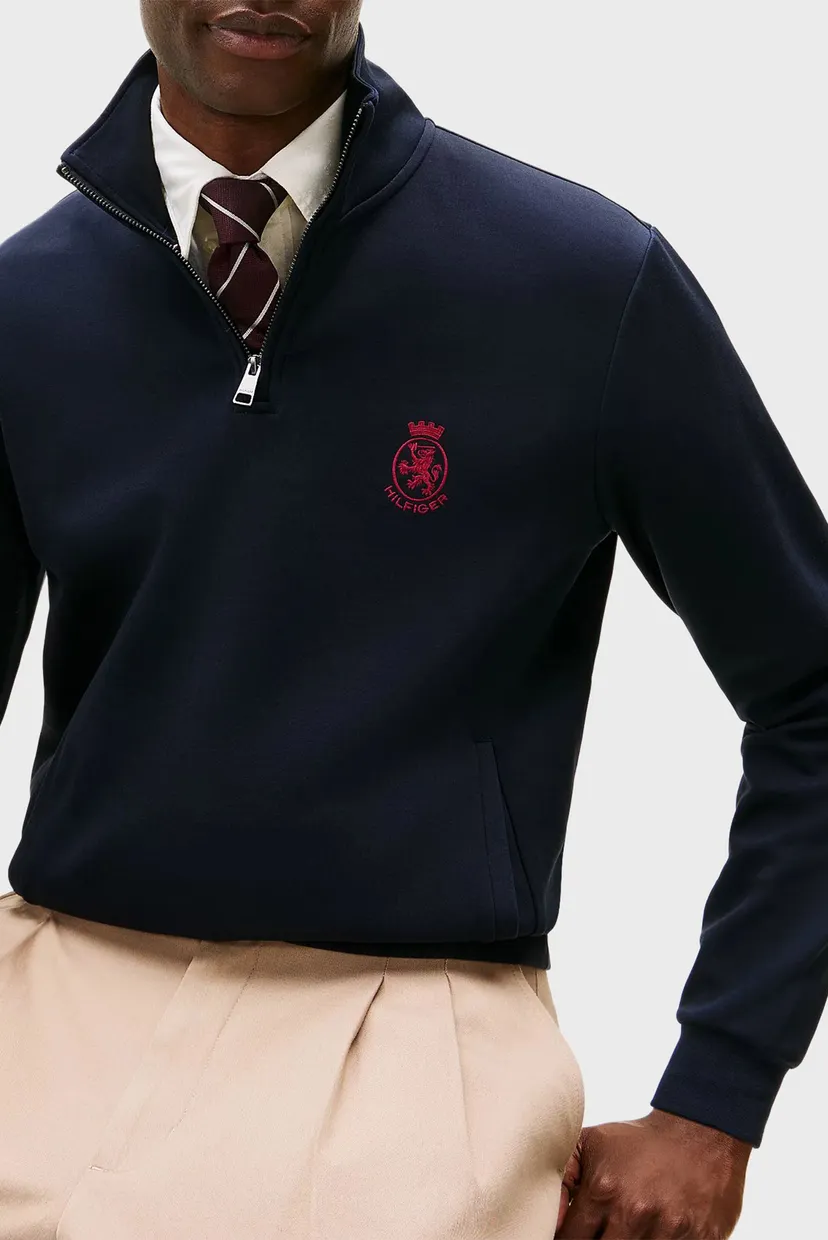 Чоловіча темно-синя спортивна кофта CREST GIFTING INTECHNO MOCKNECK 4