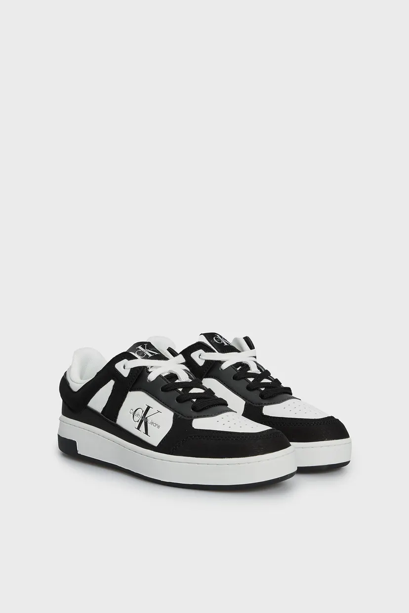 Жіночі чорні шкіряні снікерcи BASKET CUPSOLE LOW MIX ML FAD Calvin